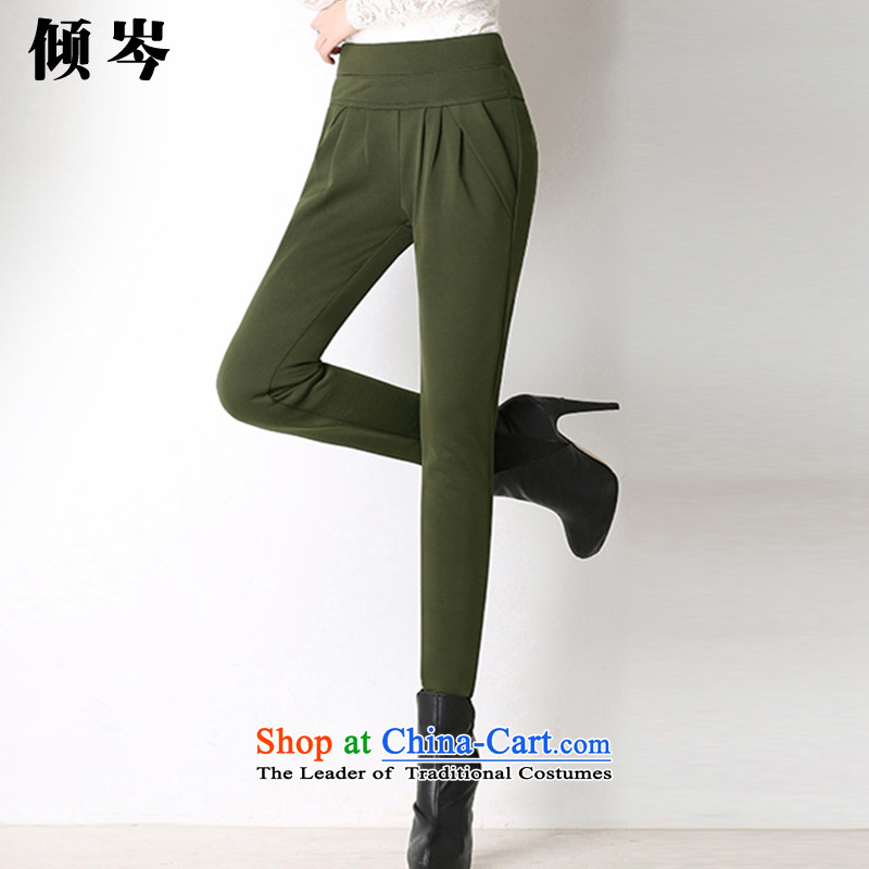 The dumping of autumn and winter 2015 Cen new stylish elegance with lint-free thick thick MM larger ladies pants trousers Harun trousers castor pant 2333# Army Green XXXXL, dumping Cen (QINGCEN) , , , shopping on the Internet