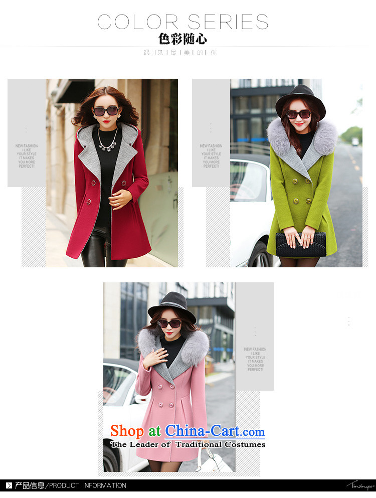 El Wire Cayman 2015 winter clothing new women's gross girls jacket? plush collar cap a wool coat FF5046 pink M picture, prices, brand platters! The elections are supplied in the national character of distribution, so action, buy now enjoy more preferential! As soon as possible.