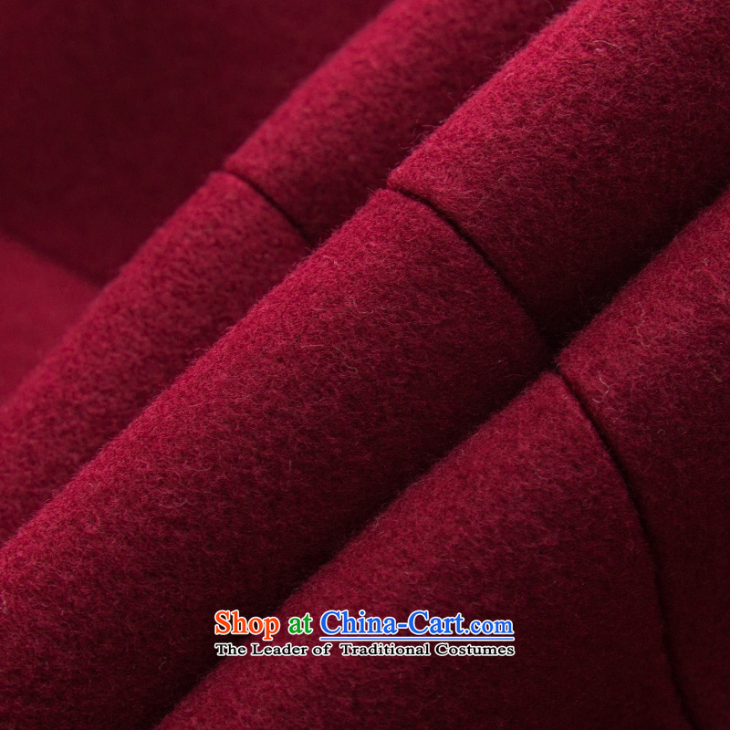 Pre-sale @ July 2015 Winter New Pearl Solid Color suits for long coats)? female wine red - pre-sale since 15 December @ S, 7 were chattering of (OTHERMIX) , , , shopping on the Internet