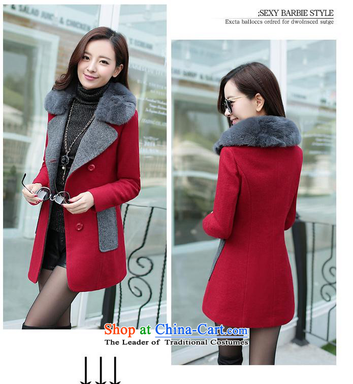 Yuk-yu Heung gross? Women's blouses coats of autumn and winter 2015 Women's new a windbreaker. Long Korean lapel loose video thin large double-jacket in red XL Photo, prices, brand platters! The elections are supplied in the national character of distribution, so action, buy now enjoy more preferential! As soon as possible.