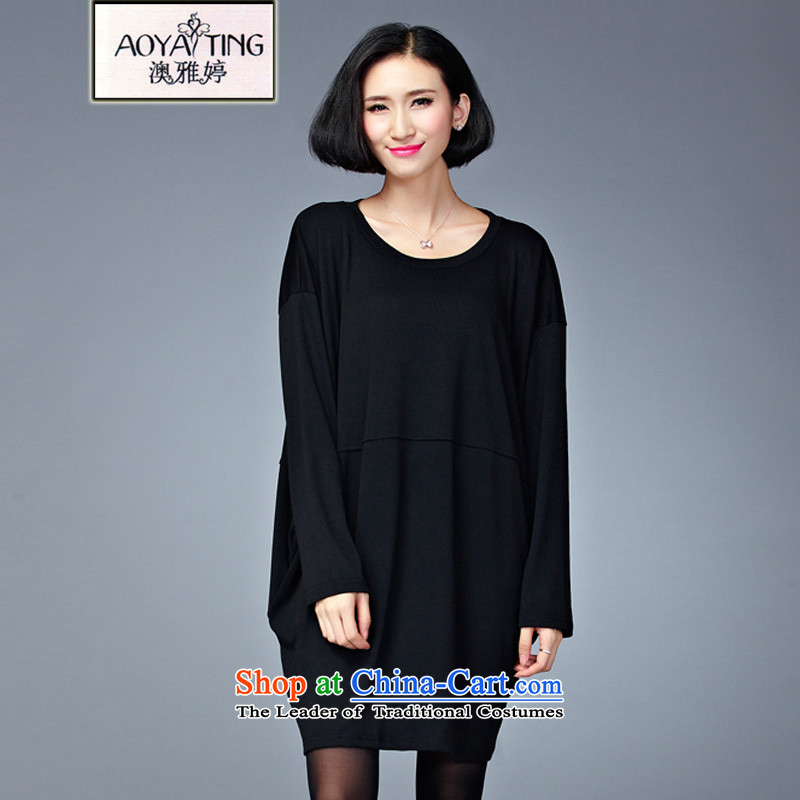 O Ya-ting to increase women's code 2015 autumn and winter new thick mm thin solid color, forming the video version won T shirt at 7,559 female black large editions are Code recommends that you 140-260 catty