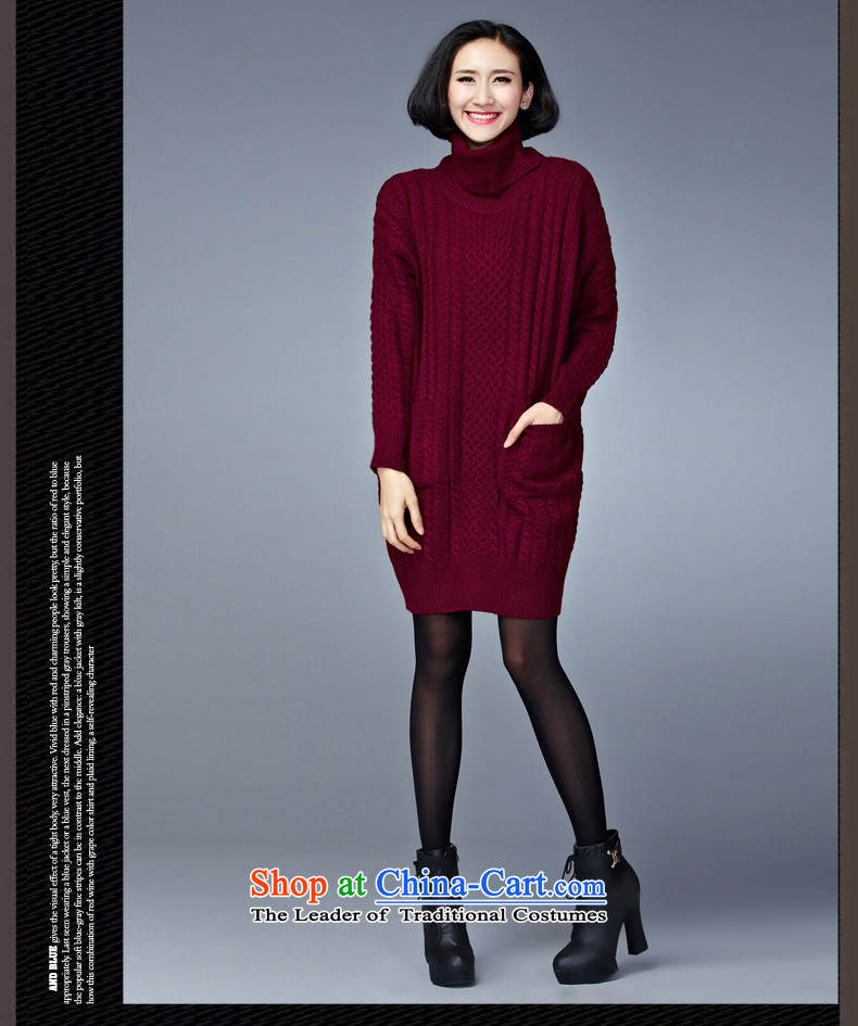 O Ya-ting to increase women's code 2015 autumn and winter new thick mm thin forming the graphics knitwear Korean loose solid color high-Neck Sweater 7639 Blue large editions are Code recommends that you 120-200 catty picture, prices, brand platters! The elections are supplied in the national character of distribution, so action, buy now enjoy more preferential! As soon as possible.