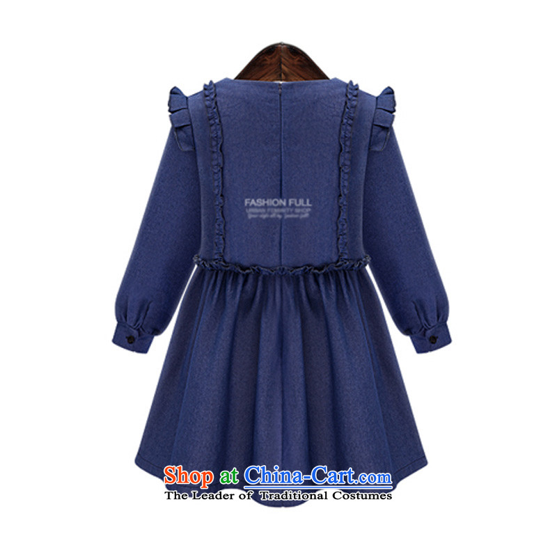 O Ya-ting to increase women's code 2015 autumn and winter, forming the new mm thick video thin stylish Western cowboy A field suits skirts 3838 Blue 3XL 145-165 recommends that you, O Jacob aoyating Ting () , , , shopping on the Internet