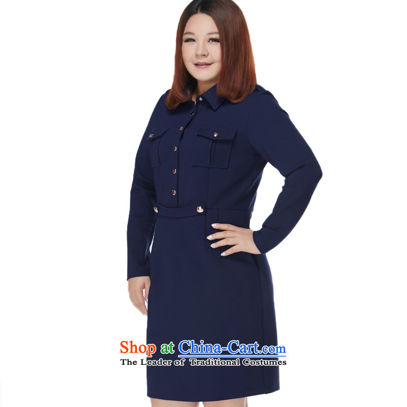 Large msshe women 2015 new winter clothing thick sister lapel Career Dress pre-sale 10782 blue 2XL- pre-sale on 10 December, the arrival of Susan Carroll, poetry Yee (MSSHE),,, shopping on the Internet