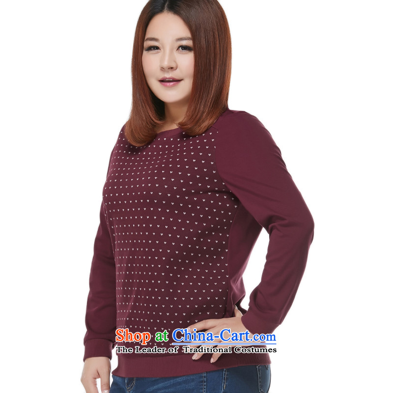 To increase the number msshe women 2015 new winter clothing thick MM round-neck collar love jacquard ribbed sweater 10887 4XL, Blue Susan Carroll, the poetry Yee (MSSHE),,, shopping on the Internet