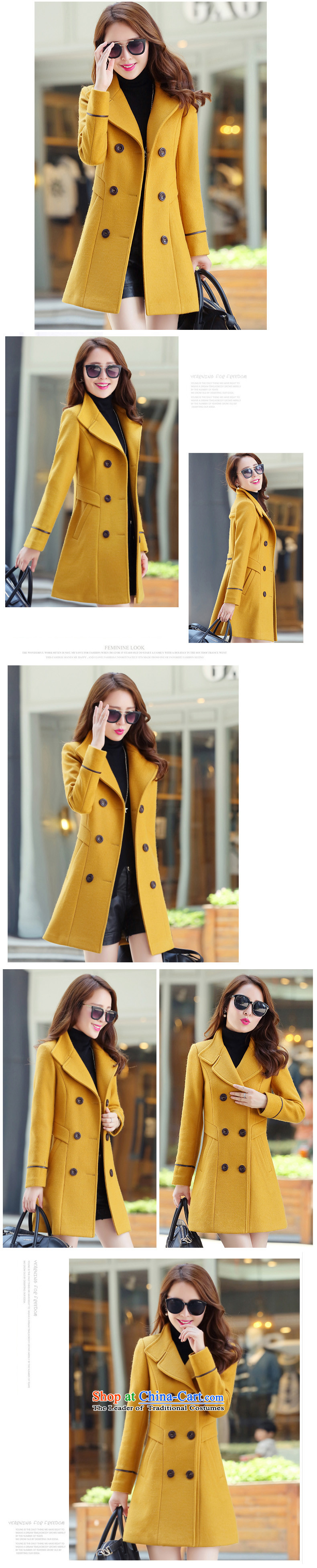 2015 Fall/Winter Collections new Korean Sau San over the medium to longer term gross large female jacket is double-a wool coat yellow large Spot Image, the price and the M brand platters! The elections are supplied in the national character of distribution, so action, buy now enjoy more preferential! As soon as possible.