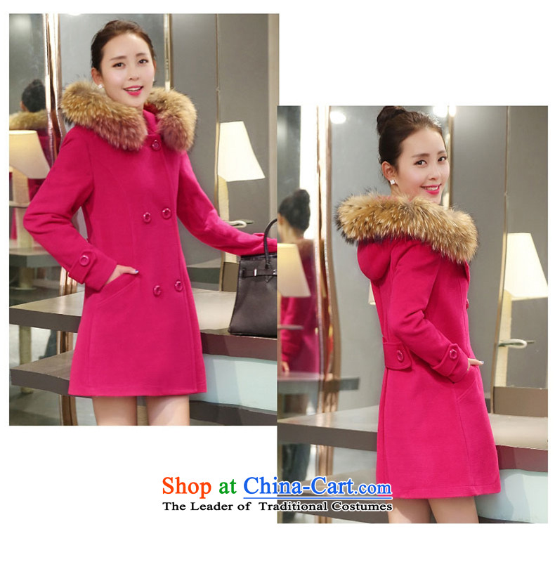 The Multimedia Room winter skirt the new Korean version of large numbers of ladies in gross? jacket long hair collar cap Sau San a wool coat 6,625 red S picture, prices, brand platters! The elections are supplied in the national character of distribution, so action, buy now enjoy more preferential! As soon as possible.