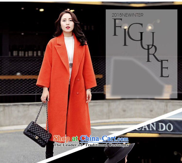 Sin has 2015 winter clothing new Korean citizenry video thin stylish medium to long term, Solid Color Gross Orange Female coats? thick warm   S picture, prices, brand platters! The elections are supplied in the national character of distribution, so action, buy now enjoy more preferential! As soon as possible.