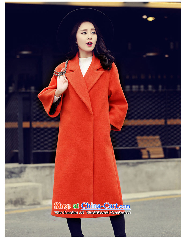 Sin has 2015 winter clothing new Korean citizenry video thin stylish medium to long term, Solid Color Gross Orange Female coats? thick warm   S picture, prices, brand platters! The elections are supplied in the national character of distribution, so action, buy now enjoy more preferential! As soon as possible.