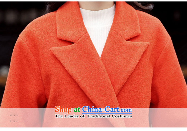 Sin has 2015 winter clothing new Korean citizenry video thin stylish medium to long term, Solid Color Gross Orange Female coats? thick warm   S picture, prices, brand platters! The elections are supplied in the national character of distribution, so action, buy now enjoy more preferential! As soon as possible.