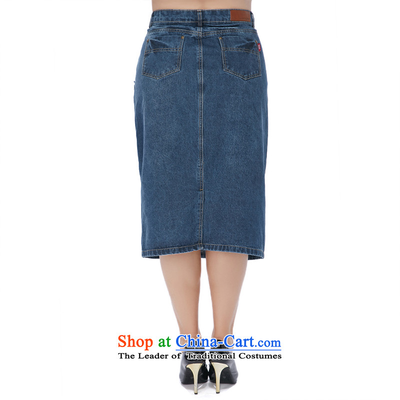 Large msshe women 2015 new winter clothing thick Cotton Denim upper body sister 10585 Denim blue T6, skirt the Susan Carroll, Ms Elsie Leung Yee (MSSHE),,, shopping on the Internet