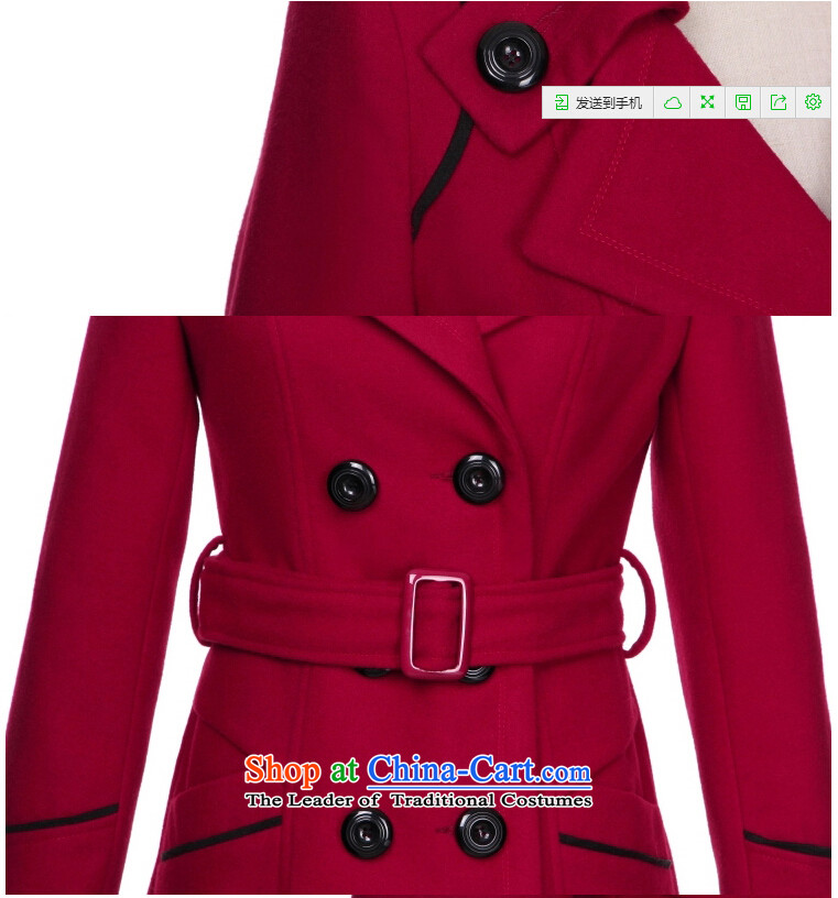 Yuk-yu Heung 2015 autumn and winter new Korean Sau San thick hair? Long butted larger gross coats cashmere sweater? wine red XL Photo, prices, brand platters! The elections are supplied in the national character of distribution, so action, buy now enjoy more preferential! As soon as possible.
