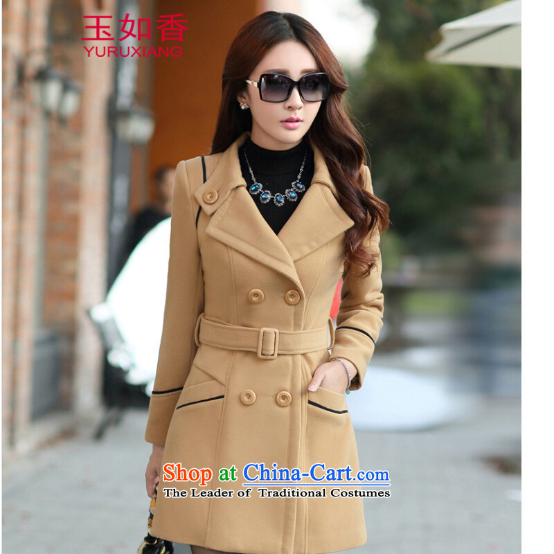 Yuk-yu Heung 2015 autumn and winter new Korean Sau San thick hair? Long butted larger gross coats cashmere sweater? wine red XL, Yuk-yu-hyang (YURUXIANG) , , , shopping on the Internet