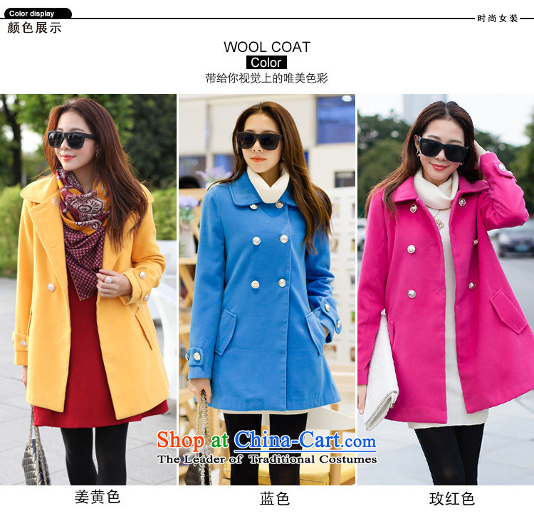 Morning to 2015 autumn and winter large new women's double-Twine Bow Knot coats gross? pure color is simple and stylish cashmere overcoats 3XL turmeric yellow jacket recommendations 155-165 catty picture, prices, brand platters! The elections are supplied in the national character of distribution, so action, buy now enjoy more preferential! As soon as possible.