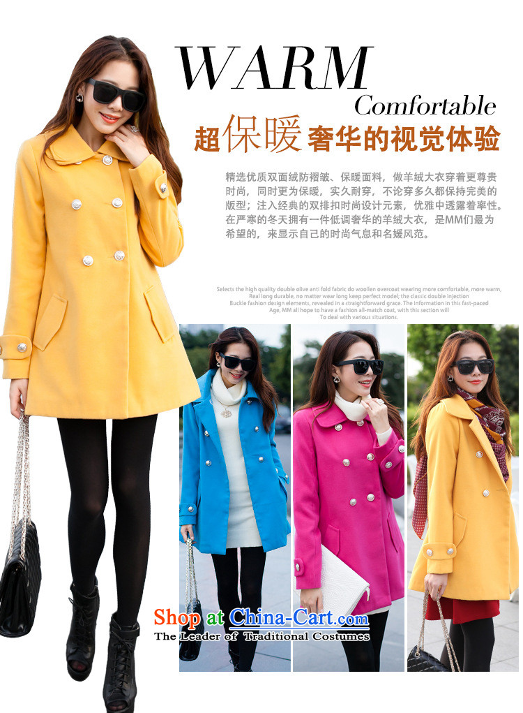 Morning to 2015 autumn and winter large new women's double-Twine Bow Knot coats gross? pure color is simple and stylish cashmere overcoats 3XL turmeric yellow jacket recommendations 155-165 catty picture, prices, brand platters! The elections are supplied in the national character of distribution, so action, buy now enjoy more preferential! As soon as possible.