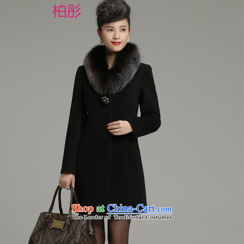 Cashmere overcoat girls Leung Pak 2015 winter clothing new moms with high-end fox gross for long woolen coat girl English thoroughbred , L, Pak Tung jacket shopping on the Internet has been pressed.