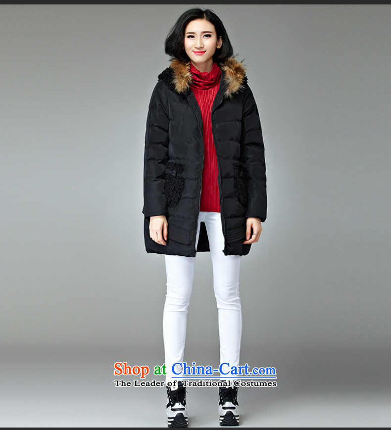 Maximum number of ladies winter clothing temperament New Sau San with cap cotton coat thick cotton clothing in large MM long winter 2015 new women's cotton coat to Korea for the graphics thin cotton black XXXXL recommendations 165-185 catty picture, prices, brand platters! The elections are supplied in the national character of distribution, so action, buy now enjoy more preferential! As soon as possible.