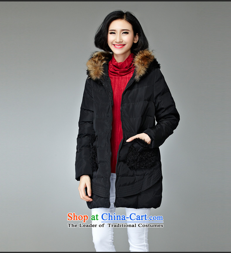 Maximum number of ladies winter clothing temperament New Sau San with cap cotton coat thick cotton clothing in large MM long winter 2015 new women's cotton coat to Korea for the graphics thin cotton black XXXXL recommendations 165-185 catty picture, prices, brand platters! The elections are supplied in the national character of distribution, so action, buy now enjoy more preferential! As soon as possible.