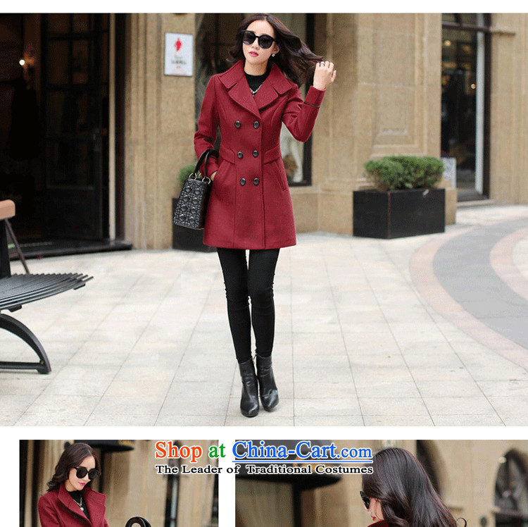 Pak point gross? female 2015 Autumn jacket for women Fall/Winter Collections new Korean long hair in Sau San? coats female 158.2 wine red XL Photo, prices, brand platters! The elections are supplied in the national character of distribution, so action, buy now enjoy more preferential! As soon as possible.