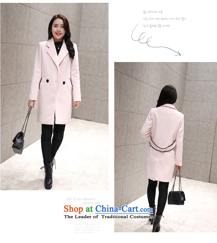 Yu Chien YQ 2015 new Korean female decorated wool coat who? graphics thin double-medium to long term)? Y343 sub-pink XL Photo, prices, brand platters! The elections are supplied in the national character of distribution, so action, buy now enjoy more preferential! As soon as possible.