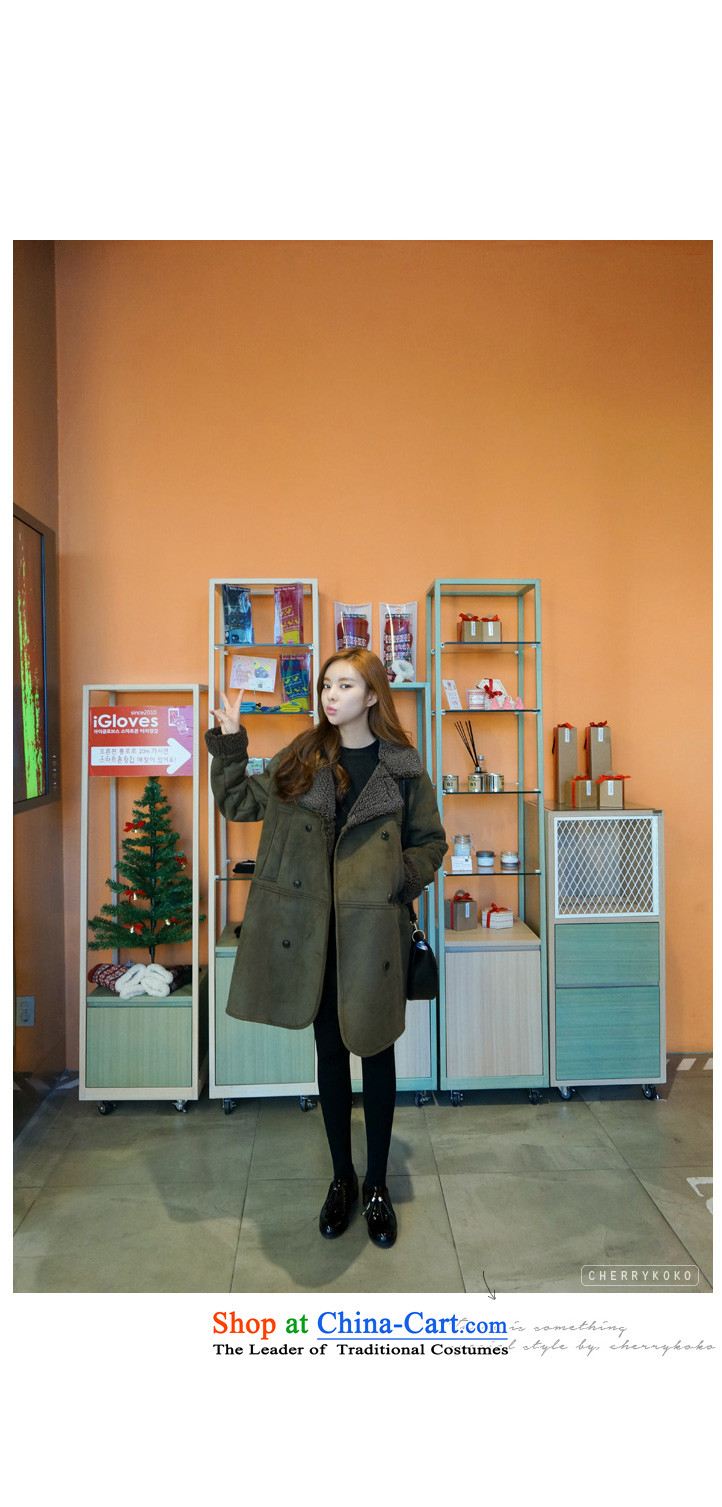 Charlene Choi Rock 2015 winter one thick lapel fur lamb in gross long suede cotton jacket coat female MN077 gross? Army green L picture, prices, brand platters! The elections are supplied in the national character of distribution, so action, buy now enjoy more preferential! As soon as possible.