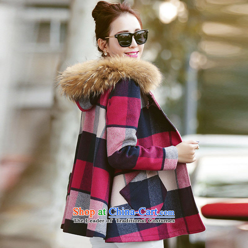 In the Korean version of the Hyatt Regency style patterned gross flows of autumn and winter coats? New cloak? coats SA picture gross color L, in the , , , Yue shopping on the Internet