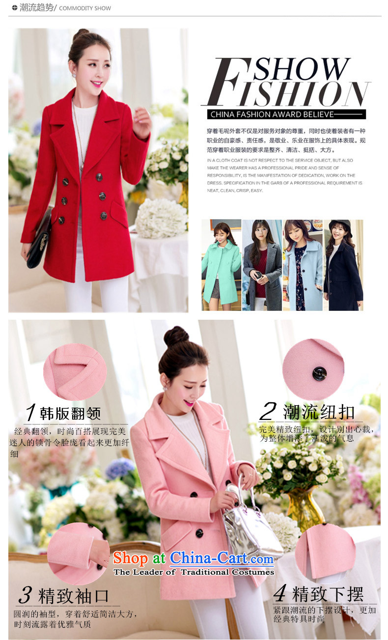 In 2015, Priority Club Fall/Winter Collections new Korean reverse collar double-a long coats in sweet? jacket girls Sau San Mao SA pink L picture, prices, brand platters! The elections are supplied in the national character of distribution, so action, buy now enjoy more preferential! As soon as possible.
