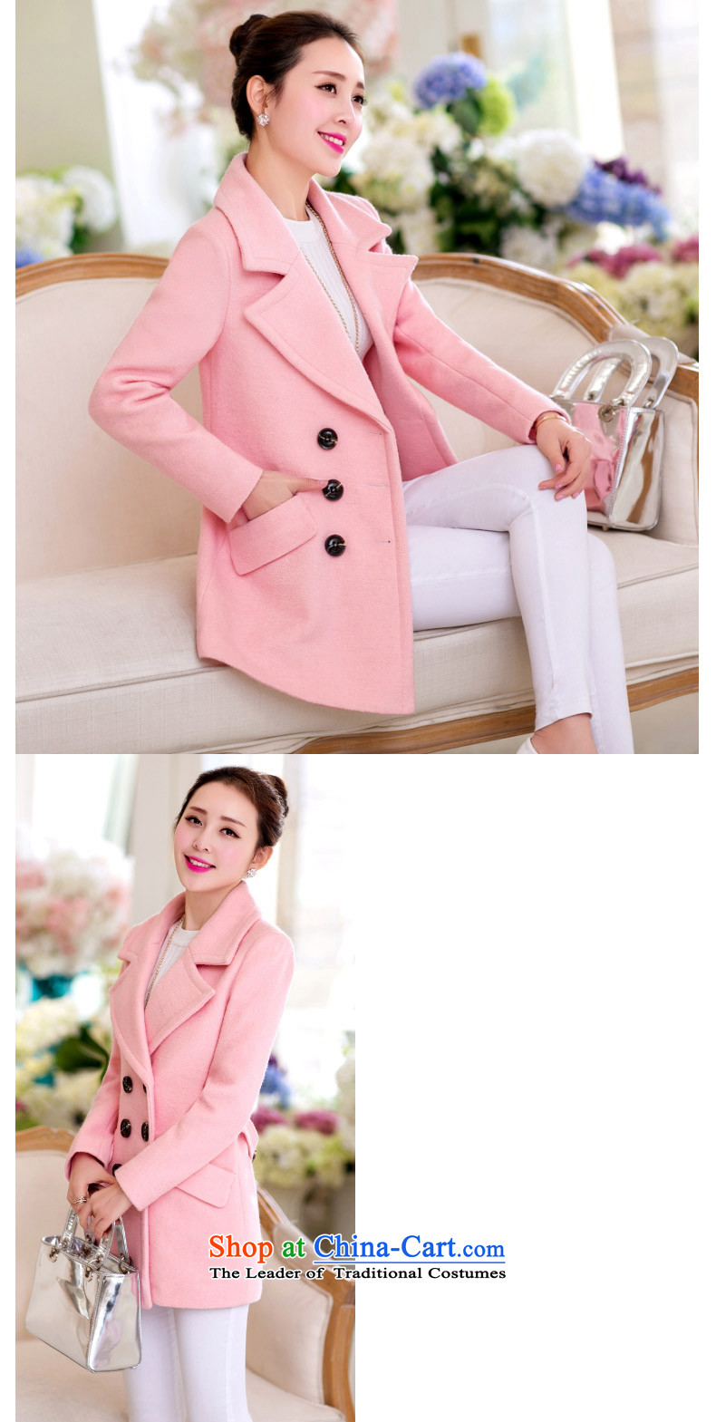 In 2015, Priority Club Fall/Winter Collections new Korean reverse collar double-a long coats in sweet? jacket girls Sau San Mao SA pink L picture, prices, brand platters! The elections are supplied in the national character of distribution, so action, buy now enjoy more preferential! As soon as possible.