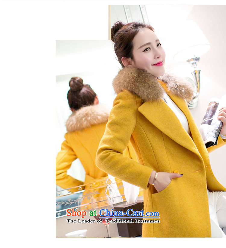In the autumn and winter Yue New in thick long Sau San a wool coat SA YELLOW S picture, prices, brand platters! The elections are supplied in the national character of distribution, so action, buy now enjoy more preferential! As soon as possible.