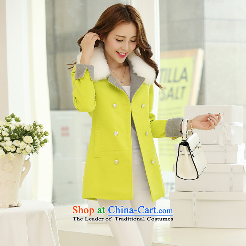 In the Korean version of the Hyatt Regency gross for a wool coat double-girl jacket SA BLUE XL, in Yue , , , shopping on the Internet