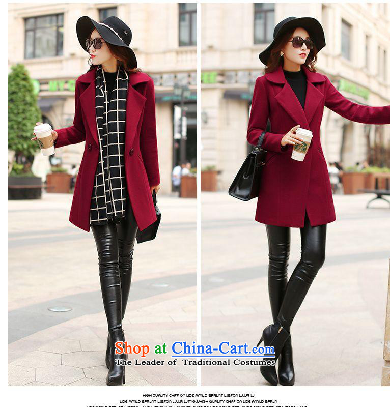 Yuk-yu Heung 2015 autumn and winter new gross girls jacket? long winter clothing Korean women's large and stylish lounge gross washable wool a wool coat wine red XL Photo, prices, brand platters! The elections are supplied in the national character of distribution, so action, buy now enjoy more preferential! As soon as possible.