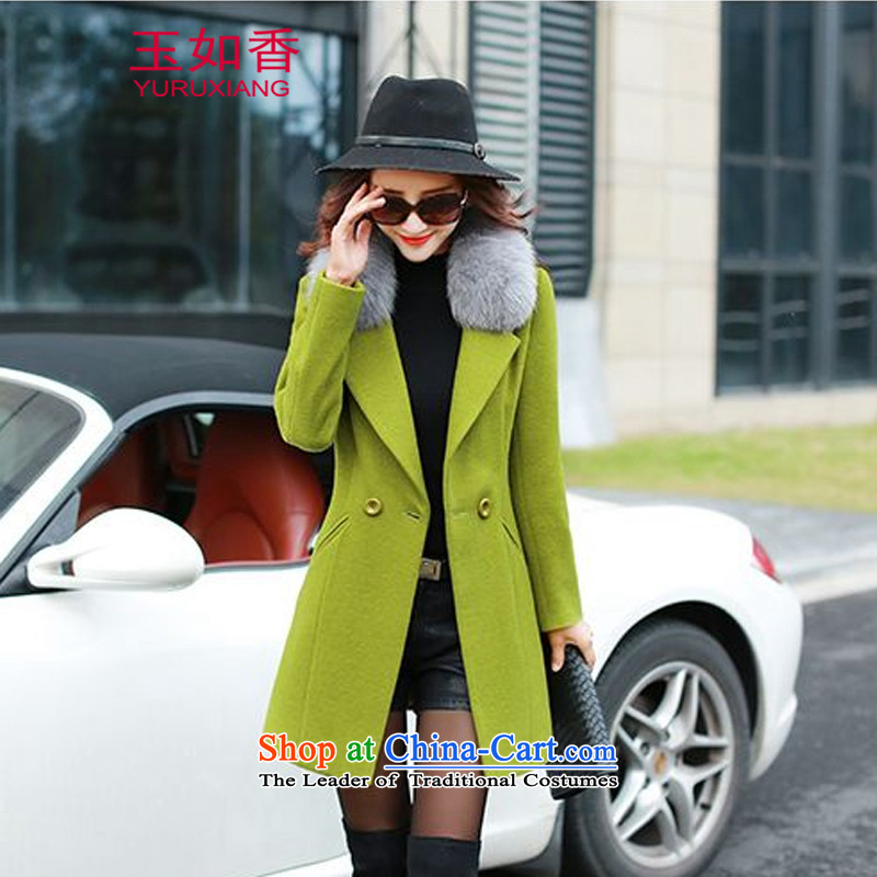 Yuk-yu Heung 2015 autumn and winter new gross girls jacket? long winter clothing Korean women's large and stylish lounge gross washable wool a wool coat wine red XL, Yuk-yu-hyang (YURUXIANG) , , , shopping on the Internet