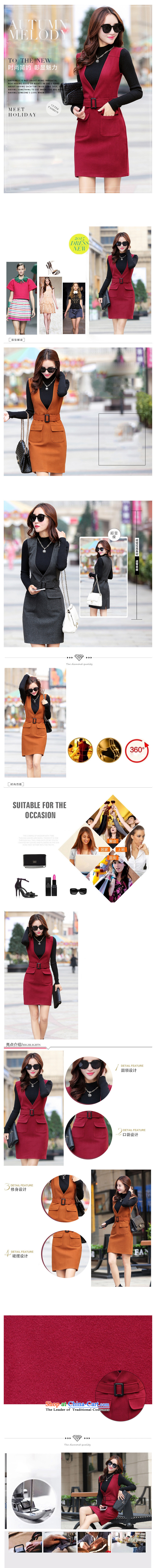 Mineau Xuan by 2015 autumn and winter new Korean fashion Sau San two kits gross? dresses K755 # wine red M picture, prices, brand platters! The elections are supplied in the national character of distribution, so action, buy now enjoy more preferential! As soon as possible.