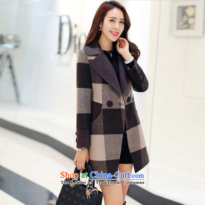 In the new paragraph Yue women tartan sub-coats Korean gross? jacket Sau San large wind-SA- xl, Yue and shopping on the Internet has been pressed.