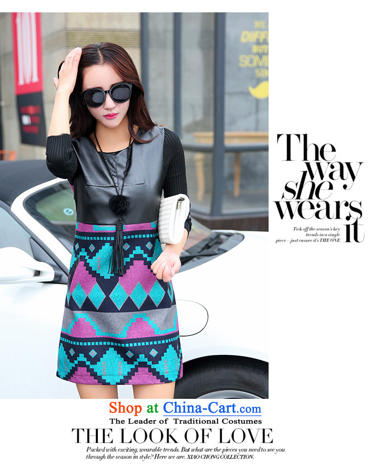 The dumping by 2015 Winter New Cen Couture fashion sense of thick MM XL PU stitching? 