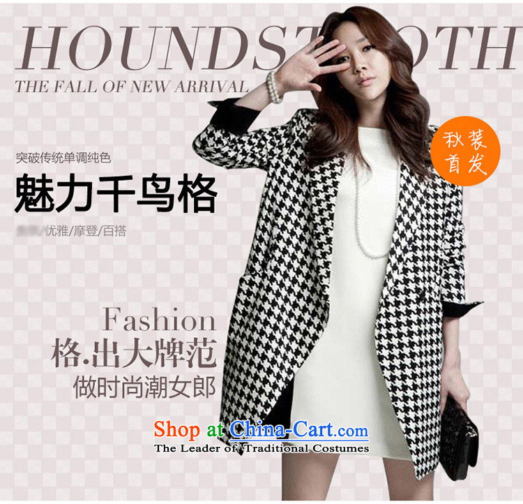 Ahn Hee's 2015 new products fall in Korean long large graphics thin spring and autumn Sau San chidori grid color photo of gross jacket? M picture, prices, brand platters! The elections are supplied in the national character of distribution, so action, buy now enjoy more preferential! As soon as possible.