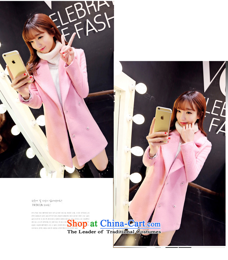 Ahn Hee's 2015 autumn and winter new Korean version of a cocoon-Sau San pink coat female pink gross? M picture, prices, brand platters! The elections are supplied in the national character of distribution, so action, buy now enjoy more preferential! As soon as possible.