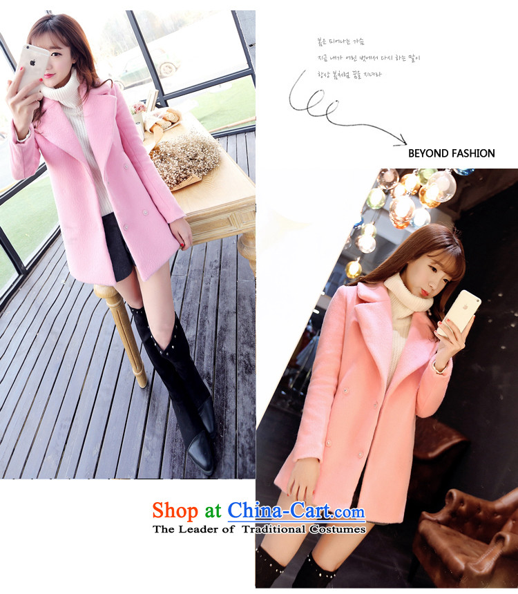 Ahn Hee's 2015 autumn and winter new Korean version of a cocoon-Sau San pink coat female pink gross? M picture, prices, brand platters! The elections are supplied in the national character of distribution, so action, buy now enjoy more preferential! As soon as possible.