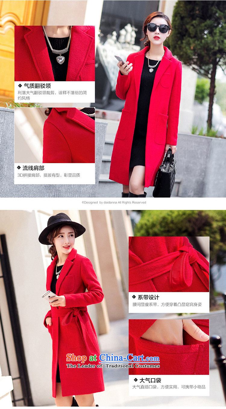 One meter by 2015 winter clothing new style for women Korean fashion lapel Sau San a wool coat with a medium to long term gross red jacket XL pictures?, prices, brand platters! The elections are supplied in the national character of distribution, so action, buy now enjoy more preferential! As soon as possible.
