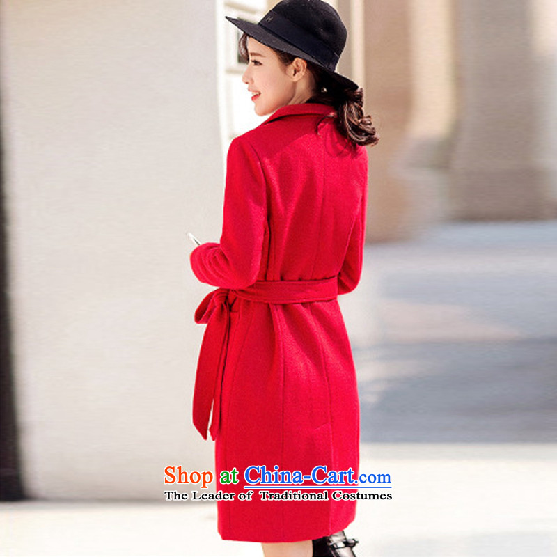 One meter by 2015 winter clothing new style for women Korean fashion lapel Sau San a wool coat with a medium to long term gross red jacket? One Meter Style XL, , , , shopping on the Internet