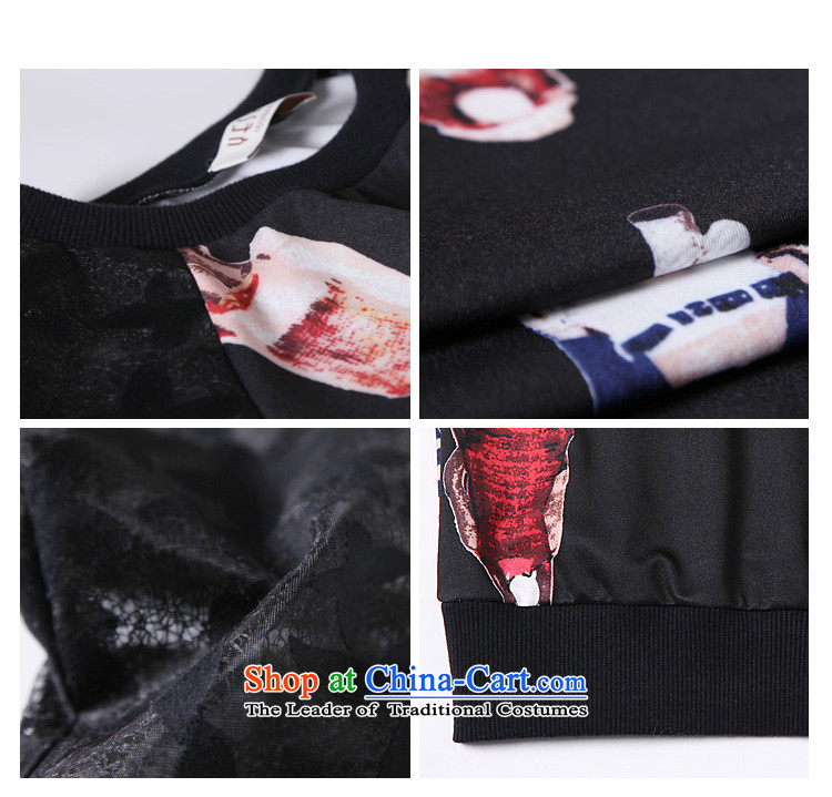 Shin Sung autumn 2015 New Product Code women stylish plus loose stretch cartoon lint-free digital printing long-sleeved-shoulder lace forming the T-shirts white plus lint-free, 15407 XL recommendations 134-144 catty picture, prices, brand platters! The elections are supplied in the national character of distribution, so action, buy now enjoy more preferential! As soon as possible.