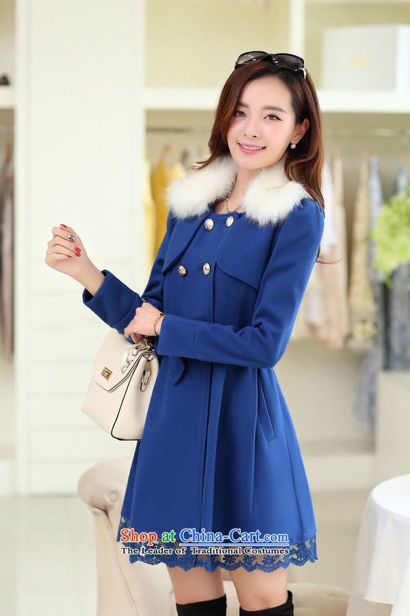 All 2015 Autumn Daphne new boxed in double-long lace stitching under the Removable Gross Gross for coats jacket women? navy blue XXL picture, prices, brand platters! The elections are supplied in the national character of distribution, so action, buy now enjoy more preferential! As soon as possible.