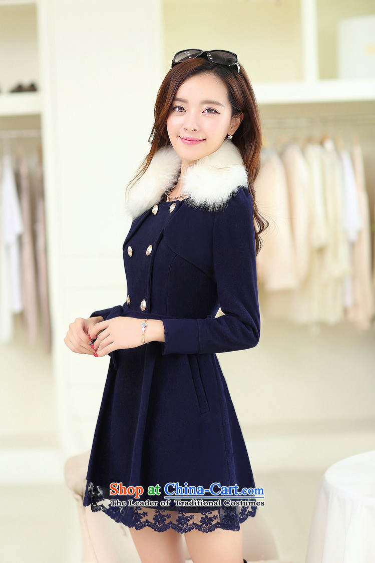 All 2015 Autumn Daphne new boxed in double-long lace stitching under the Removable Gross Gross for coats jacket women? navy blue XXL picture, prices, brand platters! The elections are supplied in the national character of distribution, so action, buy now enjoy more preferential! As soon as possible.