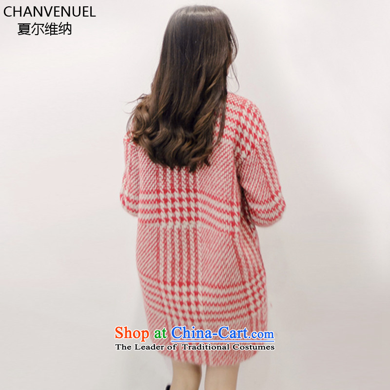(d) Gross Sharma, Ms. jacket? 2015 winter clothing new Korean female loose video thin a wool coat in long-thick wool can cocoon jacket Ruby Red M Sharma (CHANVENUEL) , , , shopping on the Internet
