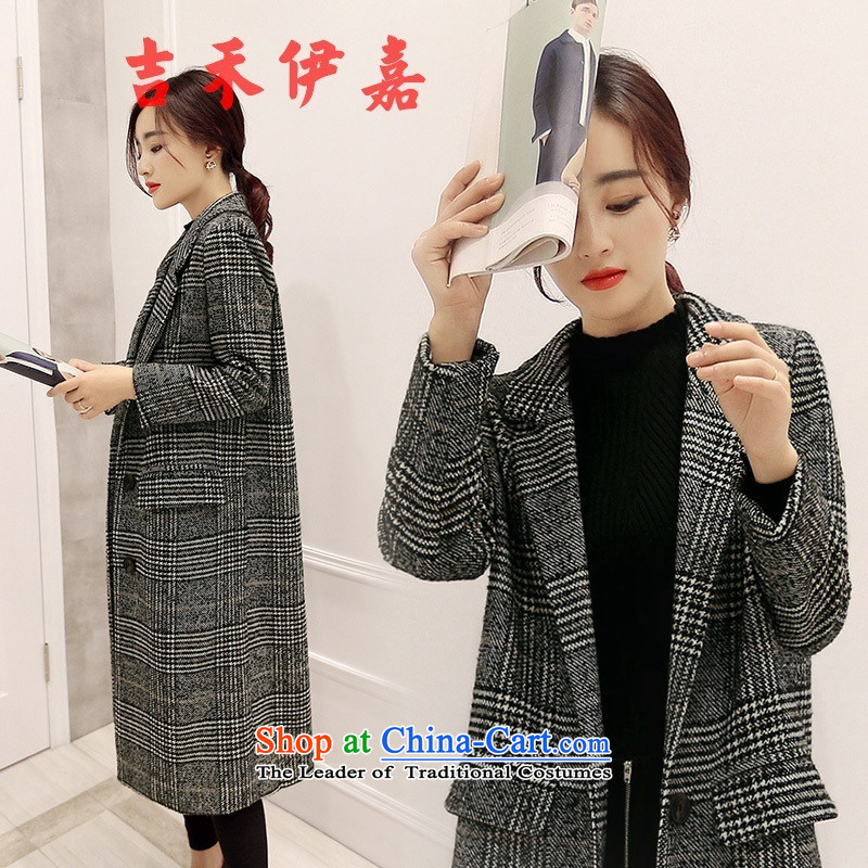 Gil Wo Ika 2015 Winter Female Korean modern long hair? jacket large Sau San code graphics thin wool a wool coat picture color L, Gil temperament Wo Ika shopping on the Internet has been pressed.