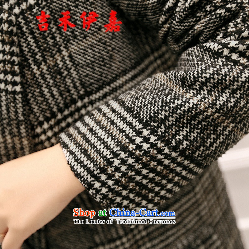Gil Wo Ika 2015 Winter Female Korean modern long hair? jacket large Sau San code graphics thin wool a wool coat picture color L, Gil temperament Wo Ika shopping on the Internet has been pressed.