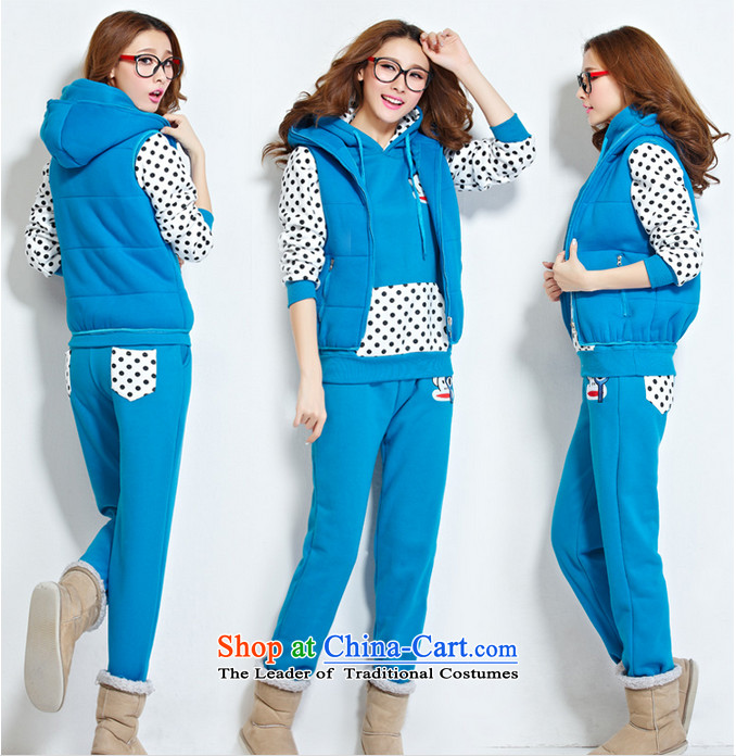 Winter Sweater in women's thick plus large lint-free with cap kit and Sports and Leisure Package Stamp Set Blue L picture, prices, brand platters! The elections are supplied in the national character of distribution, so action, buy now enjoy more preferential! As soon as possible.