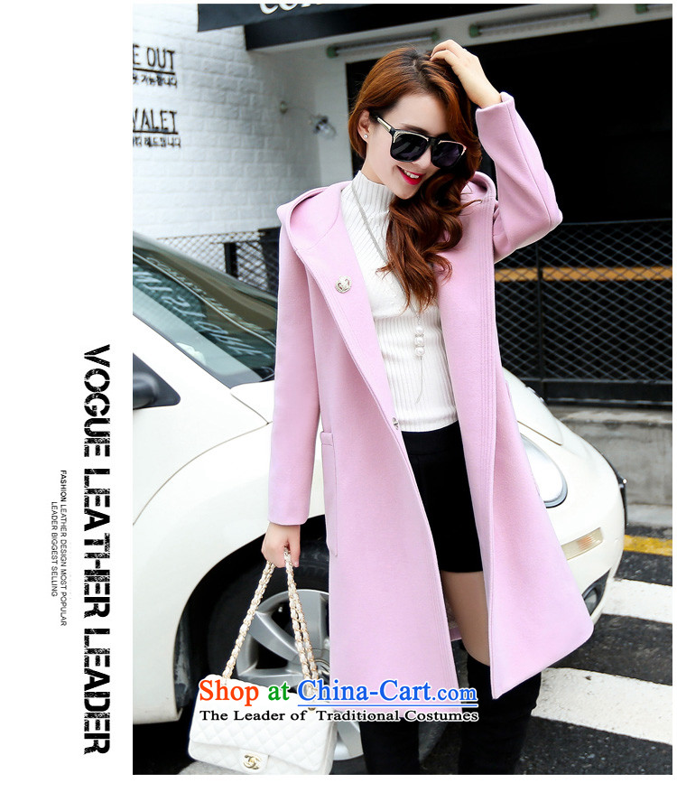 8po gross? 2015 autumn and winter coats female Korean version of the new long cap cashmere overcoat thick double-side light gray coat XXL picture, prices, brand platters! The elections are supplied in the national character of distribution, so action, buy now enjoy more preferential! As soon as possible.