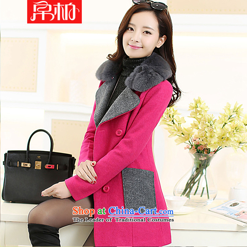 8Pak 2015 Fall/Winter Collections in the President of the Korean version of a wool coat Sau San larger female thick Cashmere wool coat and Kim? (Additional lint-free) Bo Shu XXXXL, shopping on the Internet has been pressed.