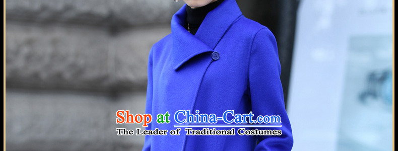 The Scent of England wind stylish 2015 loose coat V1651 gross? sapphire blue S picture, prices, brand platters! The elections are supplied in the national character of distribution, so action, buy now enjoy more preferential! As soon as possible.